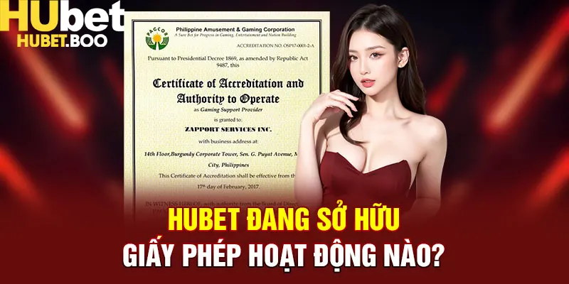 Hubet đang sở hữu giấy phép hoạt động nào?